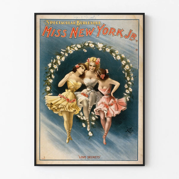 Vintage Poster Spectacular Burlesque Miss New York Jr.