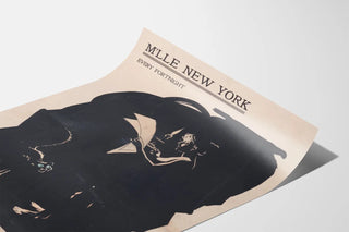 Vintage poster M'lle New York lecture by lamplight