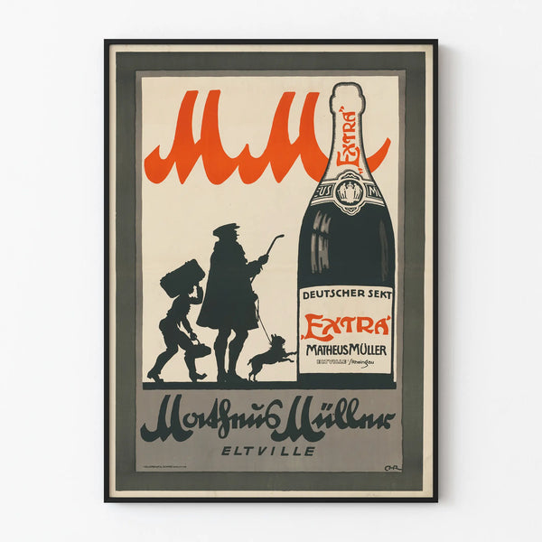 Vintage poster Matheus Müller German Sparkling Wine for wall decoration