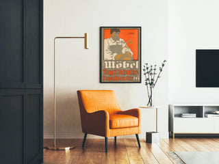 Vintage poster Möbel August F. Schultze furniture salon