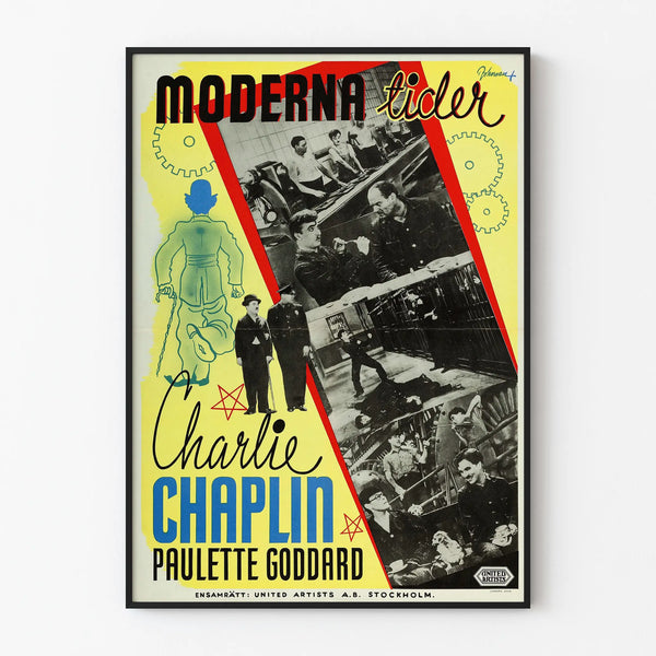 Vintage Decorative Poster Charlie Chaplin - Modern Times