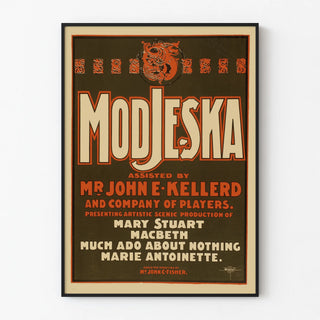 Vintage poster Modjeska classical theatre