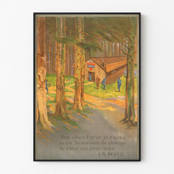 Vintage poster My Dear Home - military wall decoration