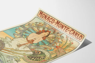 Decorative Poster Monaco Monte Carlo Style Art Nouveau