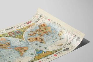 Wall Poster World Map Distribution of Fur Animals — artwork view