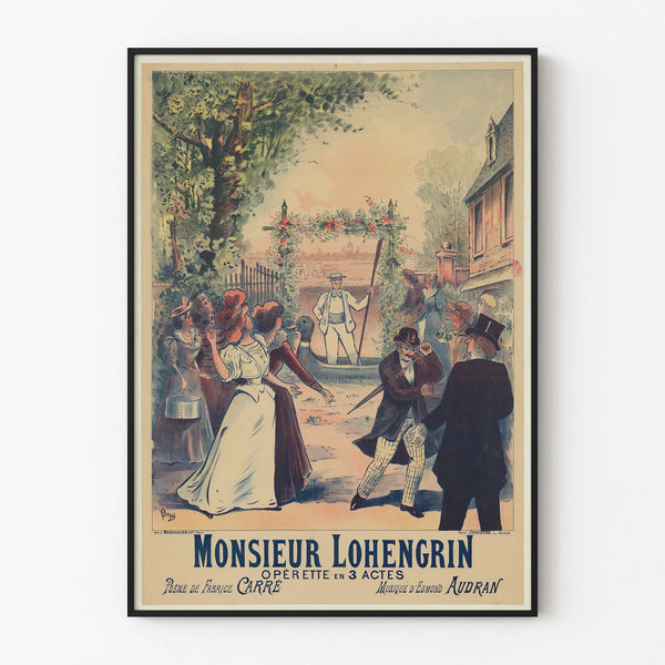 Vintage poster Monsieur Lohengrin - Artistic wall decoration