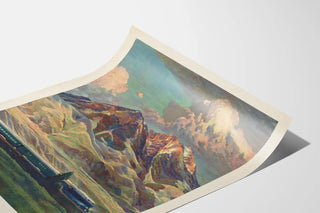 Vintage Mountain Poster Montana Northern Pacific
