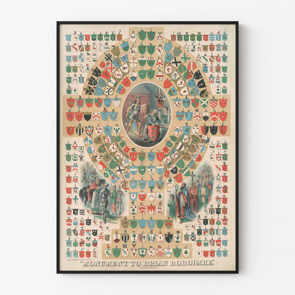 Heraldic Poster Monument Brian Boroimhe - Historical Wall Decoration