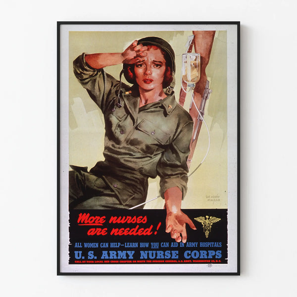 Vintage US Army Nurse Corps Poster - More Nurses Are Needed
