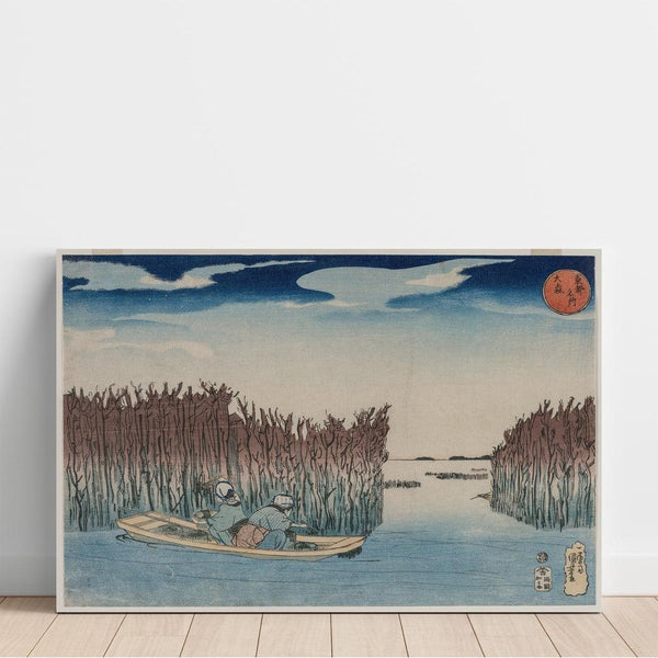 Reproduction of the painting Ōmori, from the series of famous places of the eastern capital - Utagawa Kuniyoshi