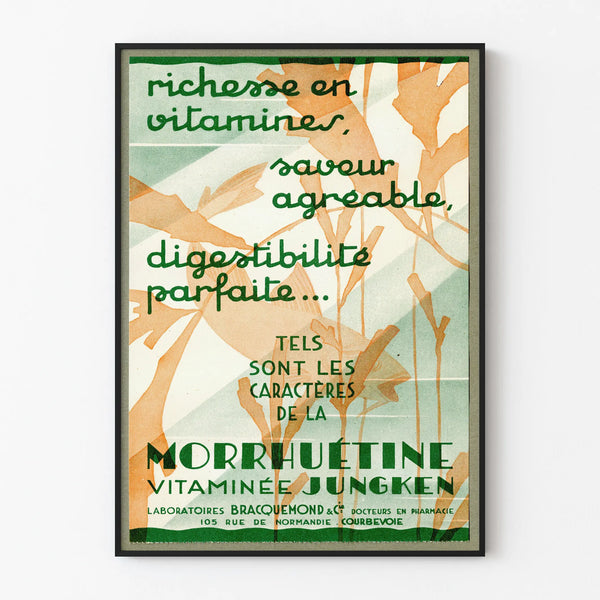 Vintage Decorative Poster Morruétine Vitaminée Jungken