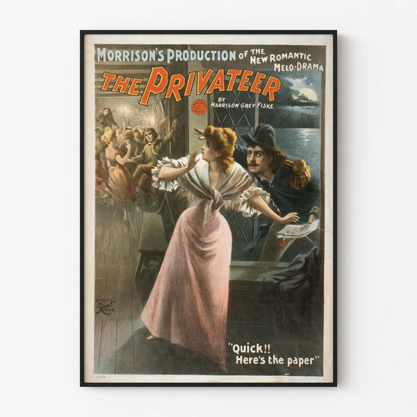 Vintage Romantic Theater Poster The Privateer