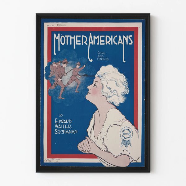 Vintage Poster Mother Americans - Patriotic Wall Decoration