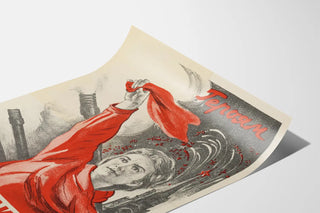 Vintage red and black poster Celebration of the heroes