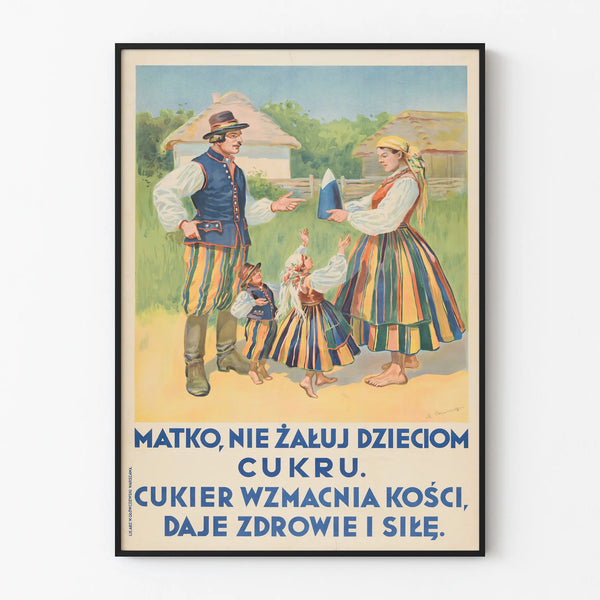 Vintage Poster Poland Promotion Sweets and Child Health