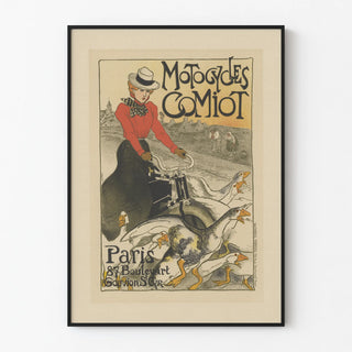 Vintage poster of Motocycles Comiot Paris boulevard Gouvion St Cyr