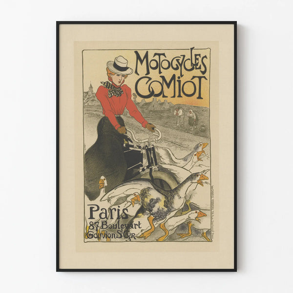 Vintage poster of Motocycles Comiot Paris boulevard Gouvion St Cyr