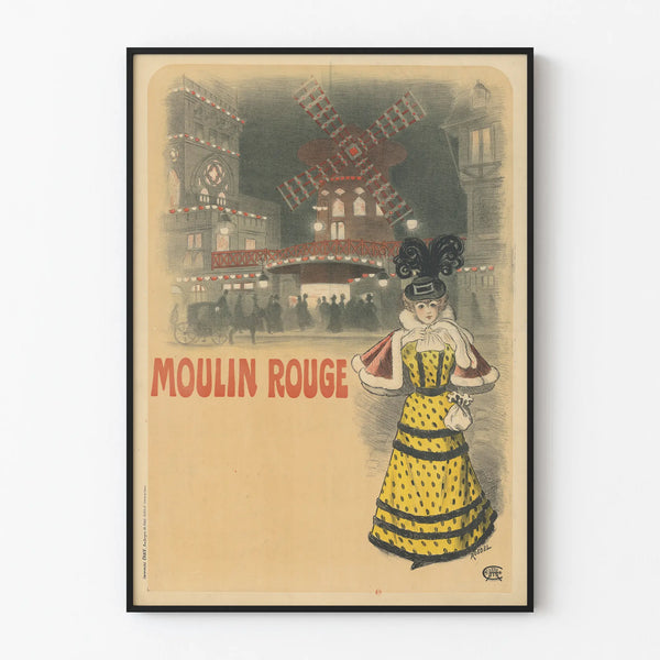 Vintage Moulin Rouge decorative poster