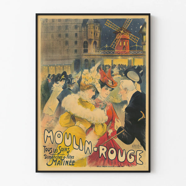 Vintage Moulin Rouge Decorative Poster - Elegant Decorative Poster