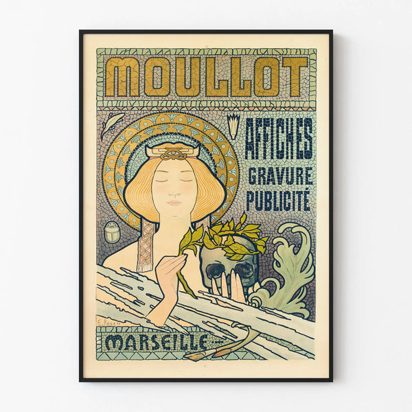 Vintage Moullot Marseille poster for wall decoration