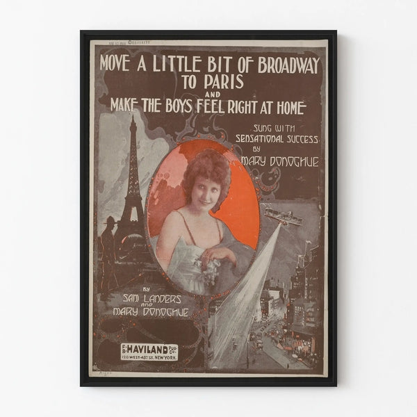 Vintage Broadway poster in Paris by Mary Donoghue