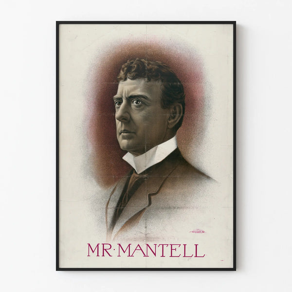 Vintage poster of Mr. Mantell for wall decoration