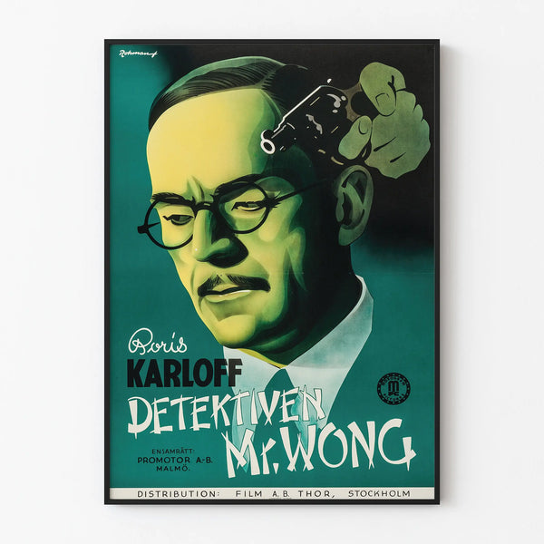 Vintage Mr. Wong Detective Poster - Retro Wall Decoration