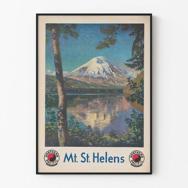 Vintage Poster Mt. St. Helens Northern Pacific - Nature Wall Decoration