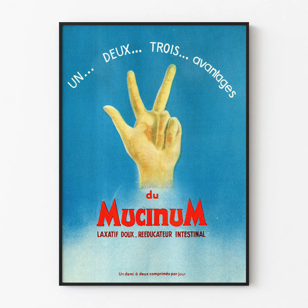 Vintage poster Mucinum – Gentle laxative and intestinal re-educator