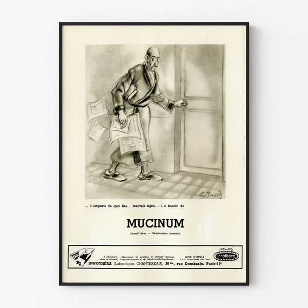 Vintage Mucinum Laxative Poster