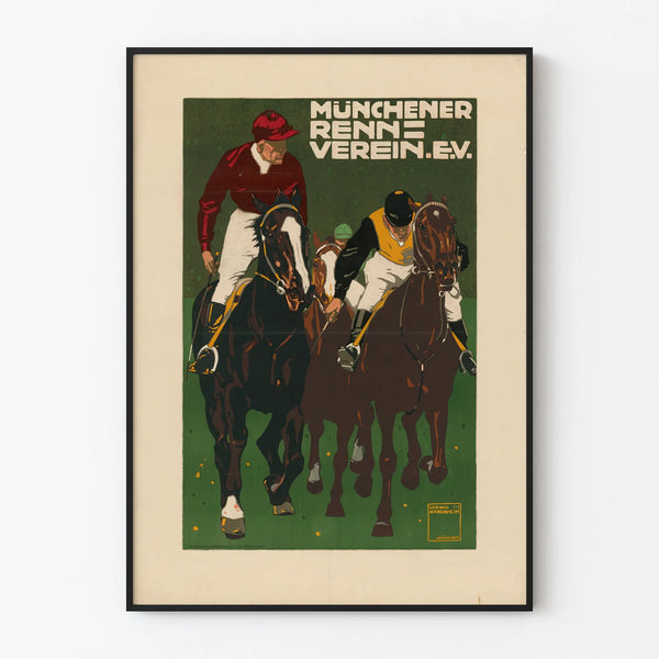 Vintage poster of horse racing Münchener Rennverein E.V.