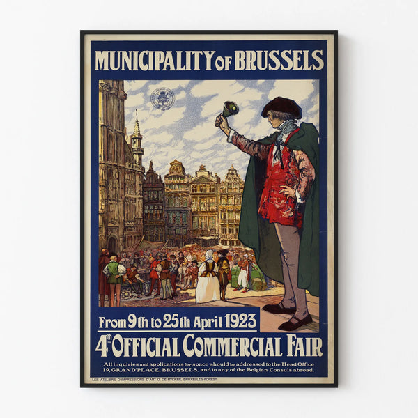 Vintage Poster of the Official Brussels Trade Fair 1923