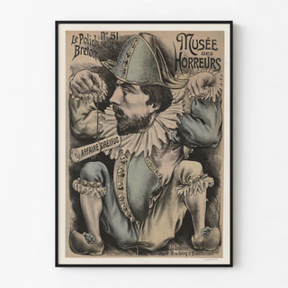Vintage poster of the Museum of Horrors Le Polichinelle Breton