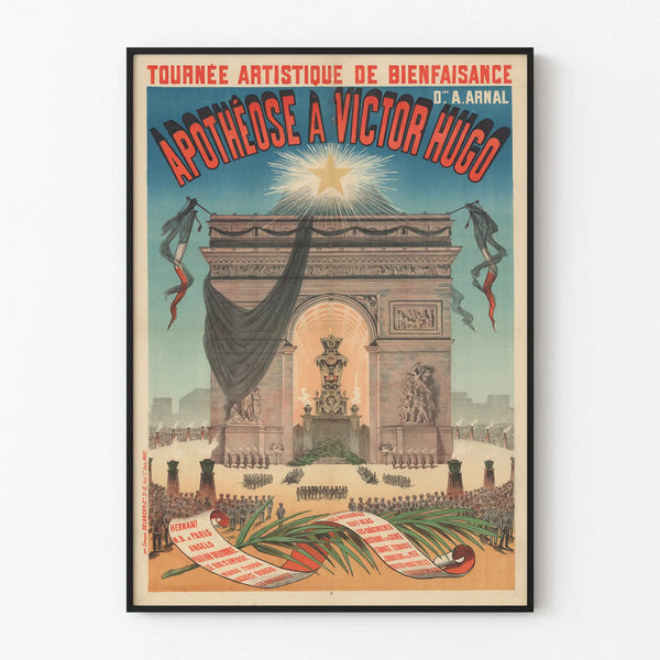Vintage Poster Apotheosis of Victor Hugo - Artistic Wall Decoration
