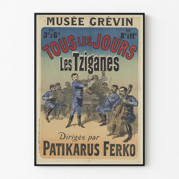 Vintage poster Musée Grévin The Gypsies led by Patikarus Ferko