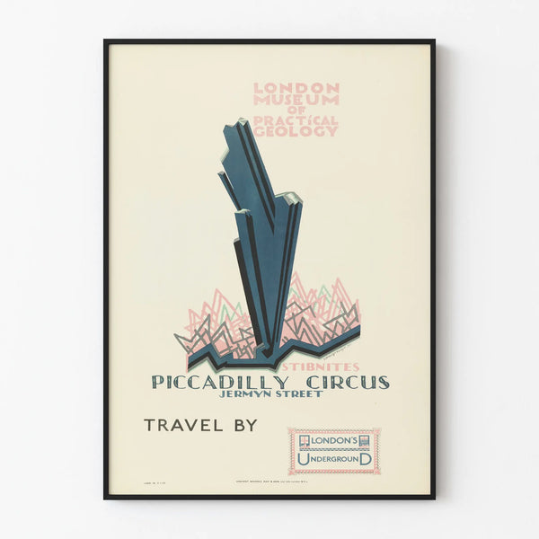Vintage London Museum of Practical Geology Poster for Wall Decoration