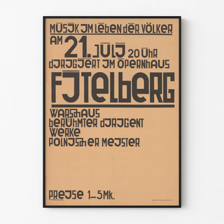 Concert Poster for Fitelberg at the Warsaw Opera