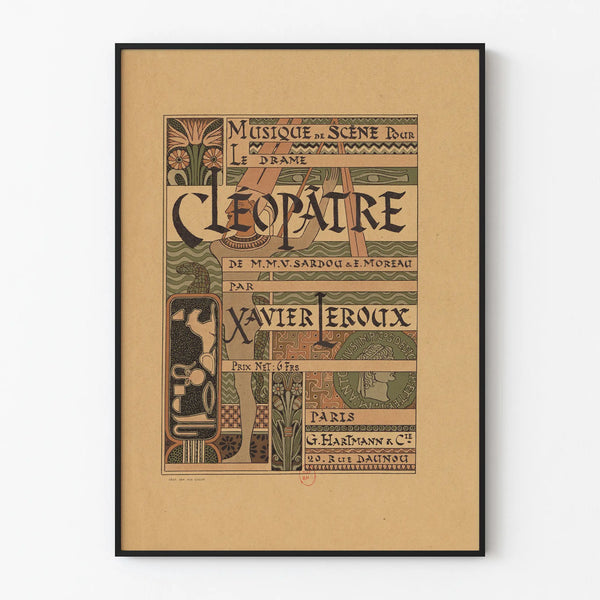 Wall decoration poster Scene music Cleopatra - Xavier Leroux