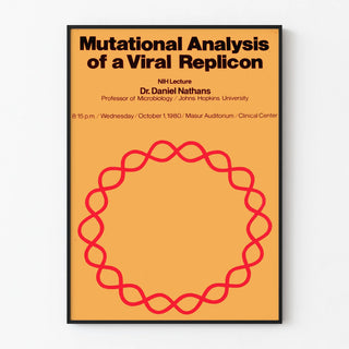 Scientific Wall Decoration Poster of Mutational Analysis of a Viral Replicon