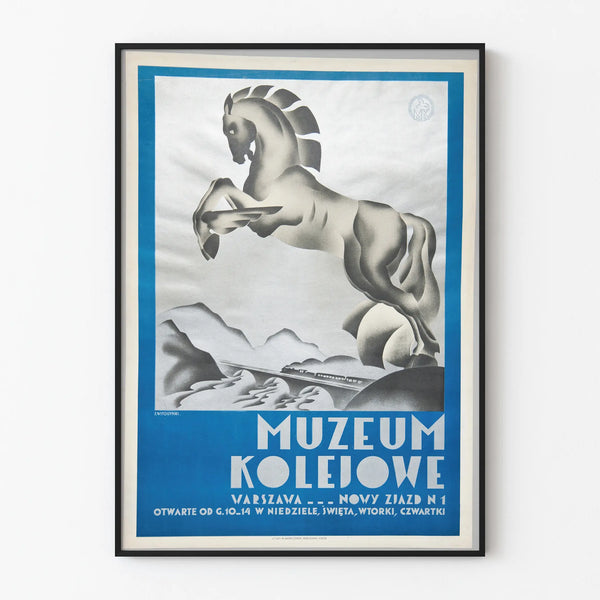 Vintage Poster of the Warsaw Railway Museum