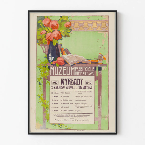 Vintage wall decoration poster - Art and Industry Course 1912