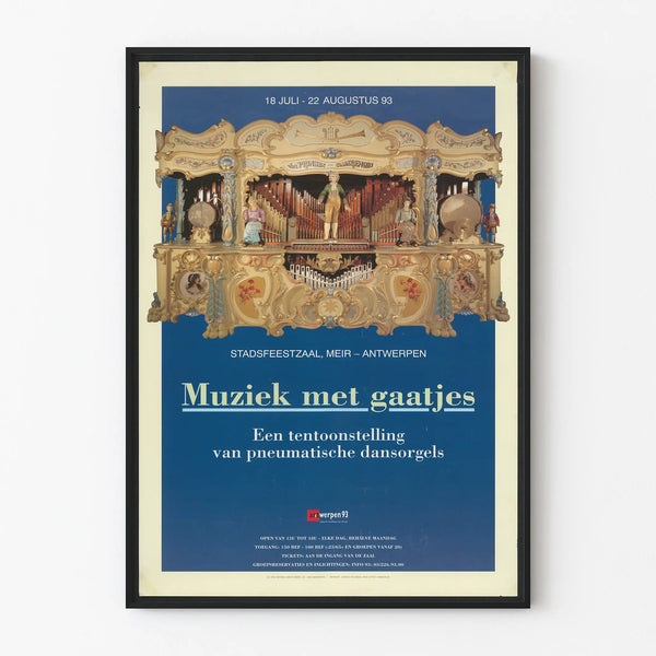 Vintage poster for pneumatic organ exhibition - Music with holes