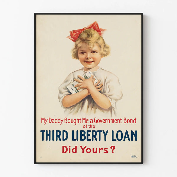 Vintage Poster of the Third Liberty Loan - Patriotic Wall Decoration