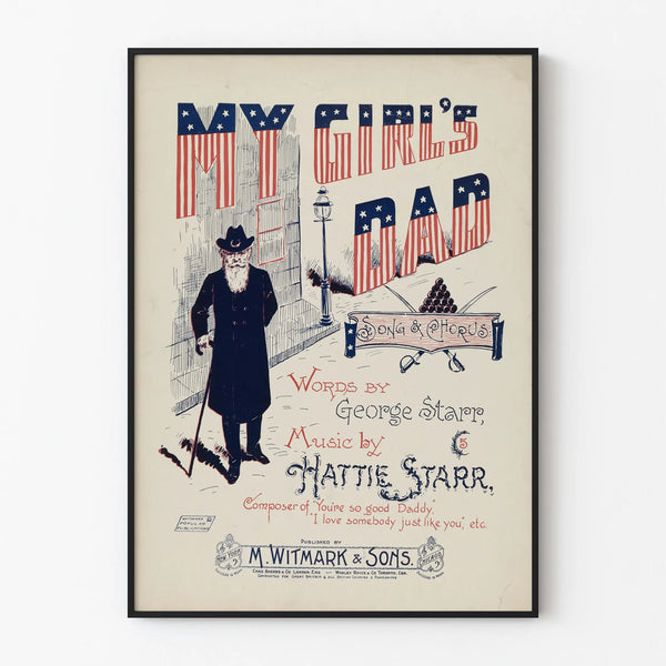 Decorative vintage poster My Girl's Dad