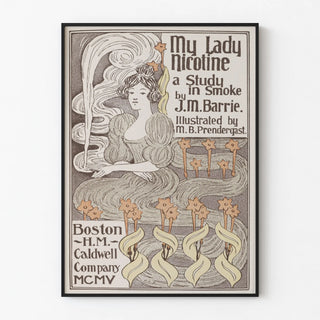 Vintage poster of My Lady Nicotine by M.B. Prendergast