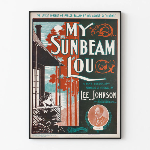 Vintage decorative poster My Sunbeam Lou by Lee Johnson
