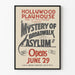 Vintage Hollywood Poster: Mystery of Broadwalk Asylum