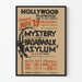 Vintage poster Mystery of Broadwalk Asylum Hollywood Playhouse
