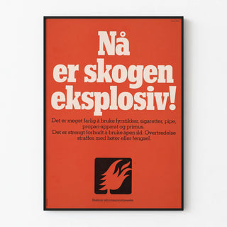 Vintage Norwegian Fire Prevention Poster