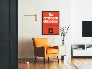 Vintage Norwegian Fire Prevention Poster